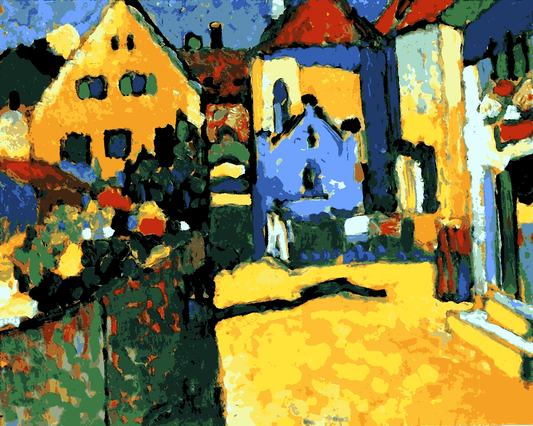 Wassily kandinsky Collection PD (27) - Grungasse In Murnau - Van-Go Paint-By-Number Kit