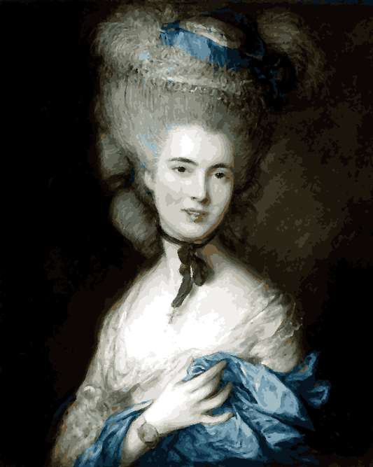 Famous Portraits (28) - Lady In Blue By Thomas Gainsborough - Van-Go Paint-By-Number Kit