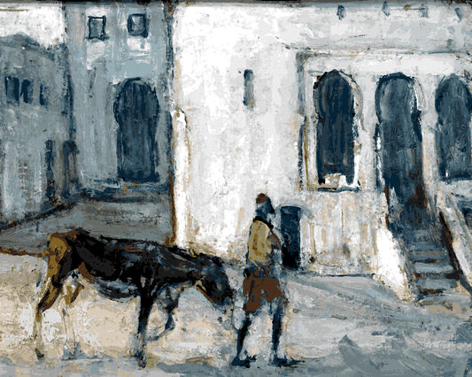 Morocco Collection PD (28) - Street Scene, Tangier by Henry Ossawa Tanner - Van-Go Paint-By-Number Kit