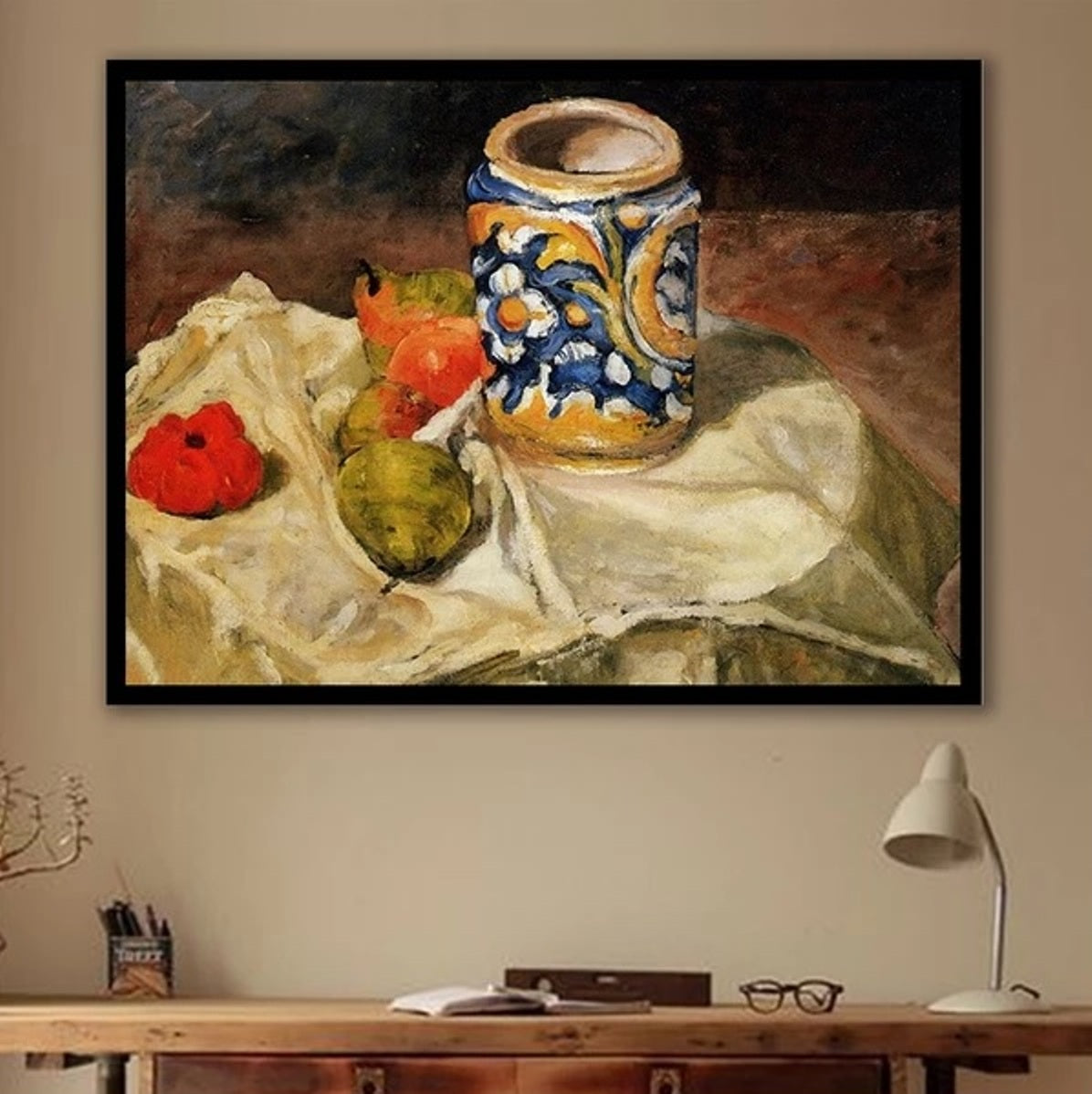 Still Life with Italian Earthenware Jar by Paul Cezanne - Van-Go Paint-By-Number Kit