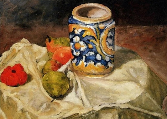 Still Life with Italian Earthenware Jar by Paul Cezanne - Van-Go Paint-By-Number Kit