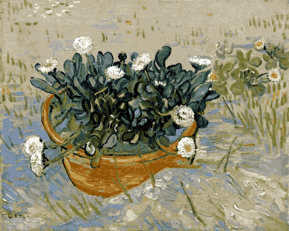 Vincent van Gogh Collection (2) - A pot of daisies - Van-Go Paint-By-Number Kit