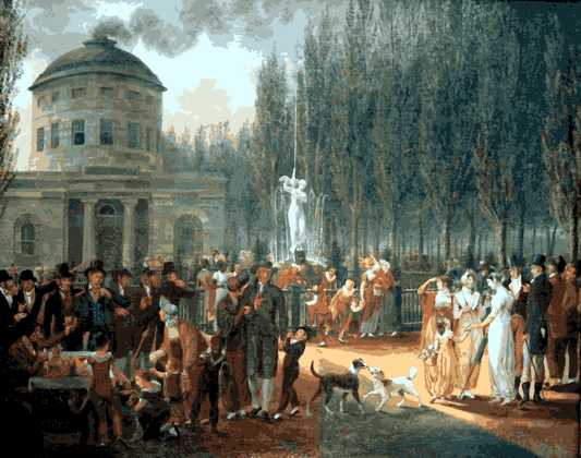 Independence day Collection PD (2) - 4th of July in Philadelphia’s Center Square by John Lewis Krimmel - Van-Go Paint-By-Number Kit