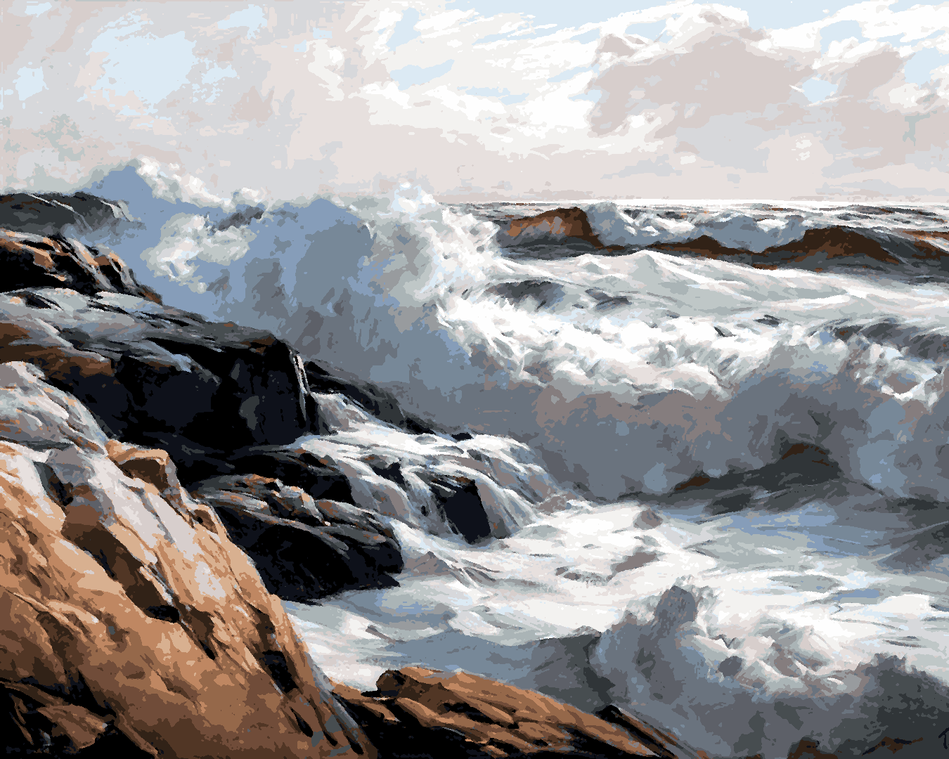 Storm Collection PD (2) - After the Storm by Frederick Judd Waugh - Van-Go Paint-By-Number Kit