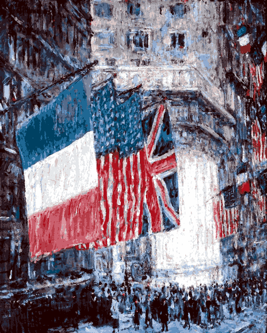 Childe Hassam Collection PD (2) - Avenue of Allies - Van-Go Paint-By-Number Kit