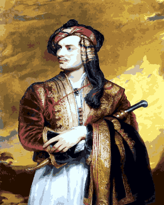 Famous Portraits (30) - Lord Byron in Albanian Dress by Thomas Phillips - Van-Go Paint-By-Number Kit