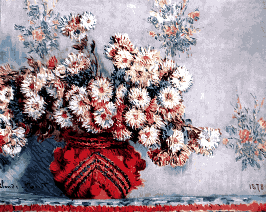 Claude Monet PD (30) - Chrysanths - Van-Go Paint-By-Number Kit