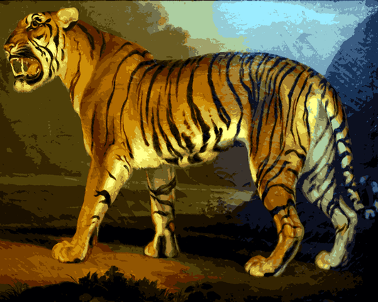 Tigers Collection PD (31) - Tiger roaring by Wenzel Peter - Van-Go Paint-By-Number Kit