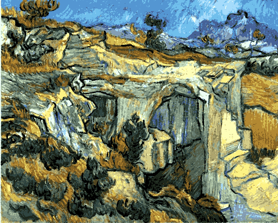 Vincent van Gogh Collection (32) - Entrance to a quarry near Saint-Remy - Van-Go Paint-By-Number Kit
