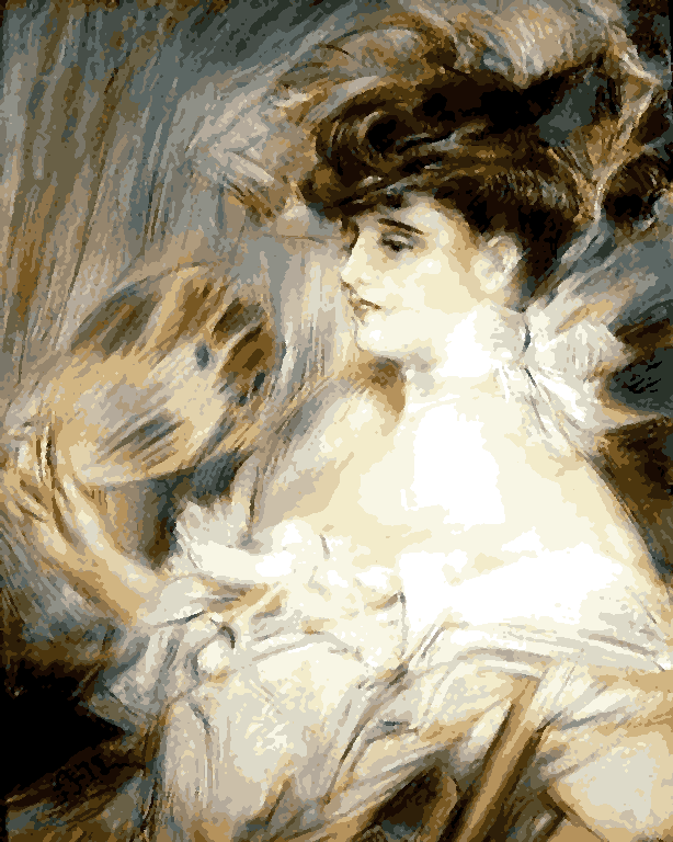 Famous Portraits (33) - Madame Marie-Louise Herouet by Giovanni Boldini - Van-Go Paint-By-Number Kit
