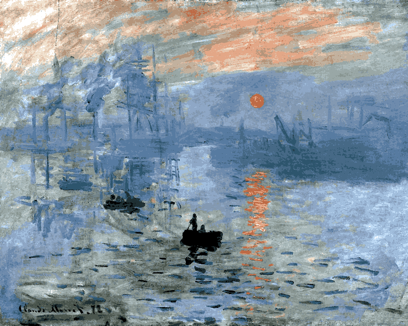 Claude Monet PD (33) - Impression, Sunrises - Van-Go Paint-By-Number Kit