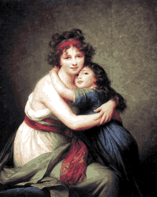 Famous Portraits (34) - Madame Vigee Lebrun and her Daughter - Van-Go Paint-By-Number Kit