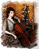 Cello Collection (35) - The Cellist by Lilla Cabot Perry - Van-Go Paint-By-Number Kit