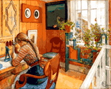 Letter-writing by Carl Larsson (36) - Van-Go Paint-By-Number Kit