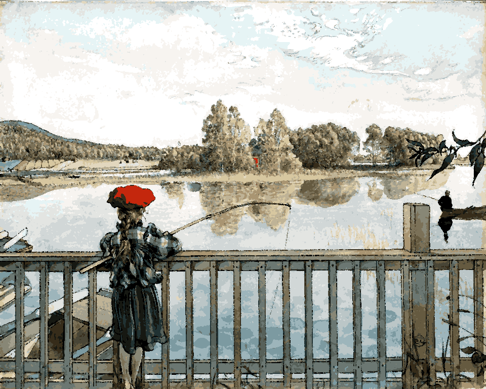 Lisbeth Fishing by Carl Larsson (37) - Van-Go Paint-By-Number Kit