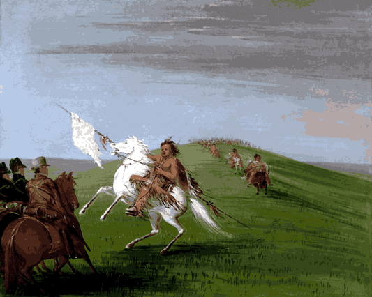 Native Americans Collection PD (38) - Comanche Meeting the Dragoons - Van-Go Paint-By-Number Kit