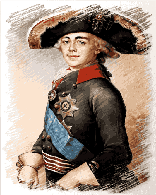 Royal Portrait PD (66) - Paul I of Russia as an adult - Van-Go Paint-By-Number Kit