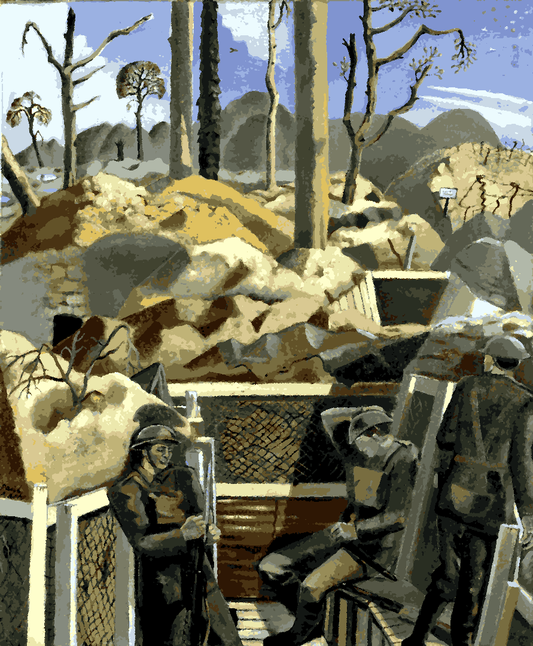 WW1 Collection PD (38) - Spring in the Trenches, Ridge Wood by Paul Nash - Van-Go Paint-By-Number Kit
