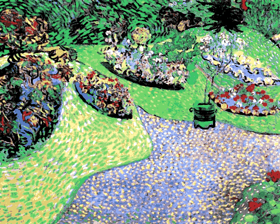 Vincent van Gogh Collection (39) - Garden in Auvers - Van-Go Paint-By-Number Kit