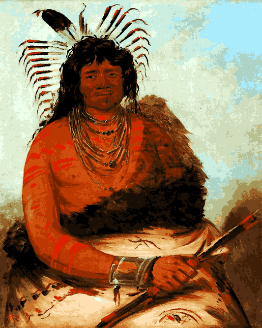 Native Americans Collection PD (39) - The Beaver, a Warrior - Van-Go Paint-By-Number Kit