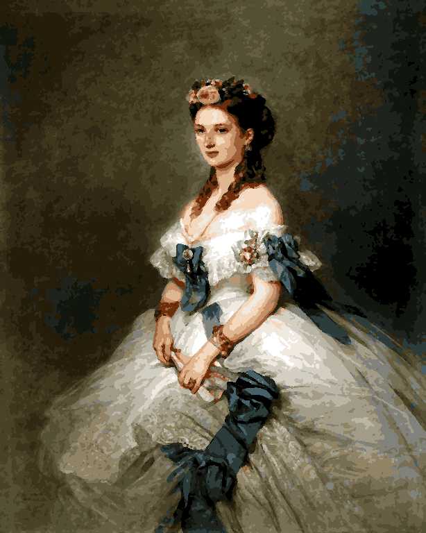 Famous Portraits (3) - Alexandra, Princess of Wales by Franz Xaver Winterhalter - Van-Go Paint-By-Number Kit