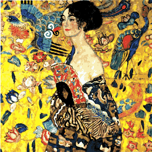 Gustav Klimt Collection PD (3) - Woman with fan - Van-Go Paint-By-Number Kit
