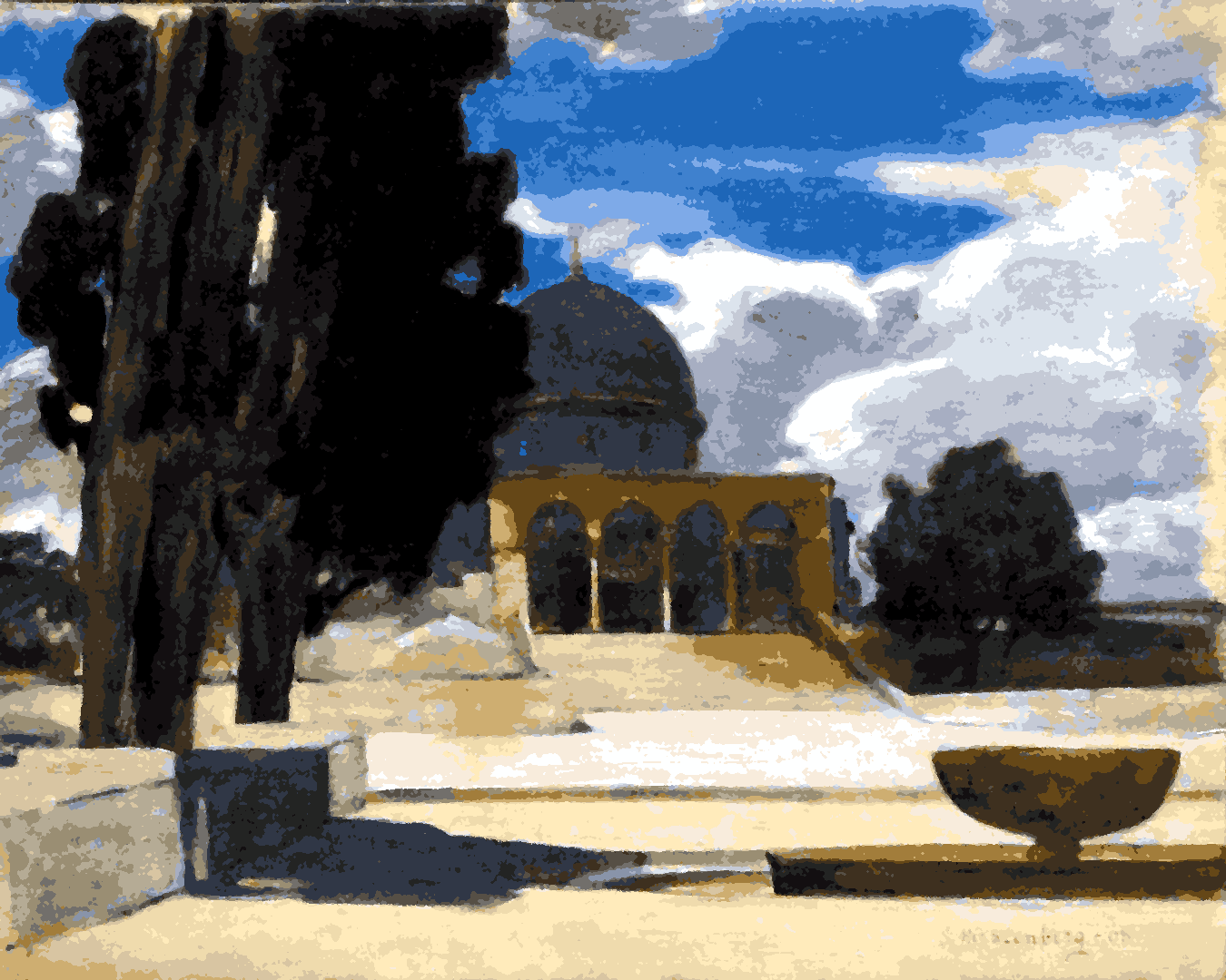 Jerusalem Collection PD (3) - Dome of the rock, 1908 by Samuel Hirszenberg - Van-Go Paint-By-Number Kit