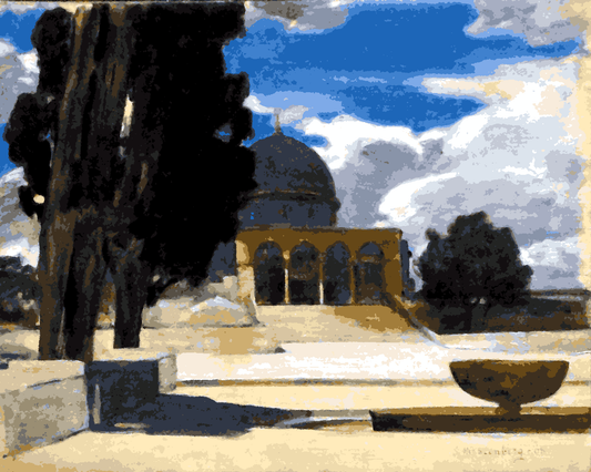 Jerusalem Collection PD (3) - Dome of the rock, 1908 by Samuel Hirszenberg - Van-Go Paint-By-Number Kit