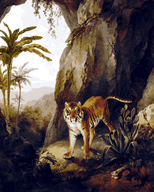 Tigers Collection PD (3) - Tiger in a Cave by Jacques-Laurent Agasse - Van-Go Paint-By-Number Kit