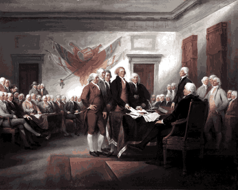 Independence day Collection (3) - Declaration of Independence, July 4, 1776, by John Trumbull - Van-Go Paint-By-Number Kit