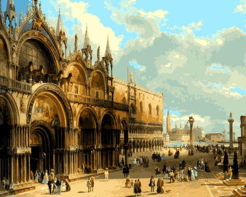 Venice, Italy Collection (40) - St Marks and the Doges Palace by Grubacs Carlo - Van-Go Paint-By-Number Kit