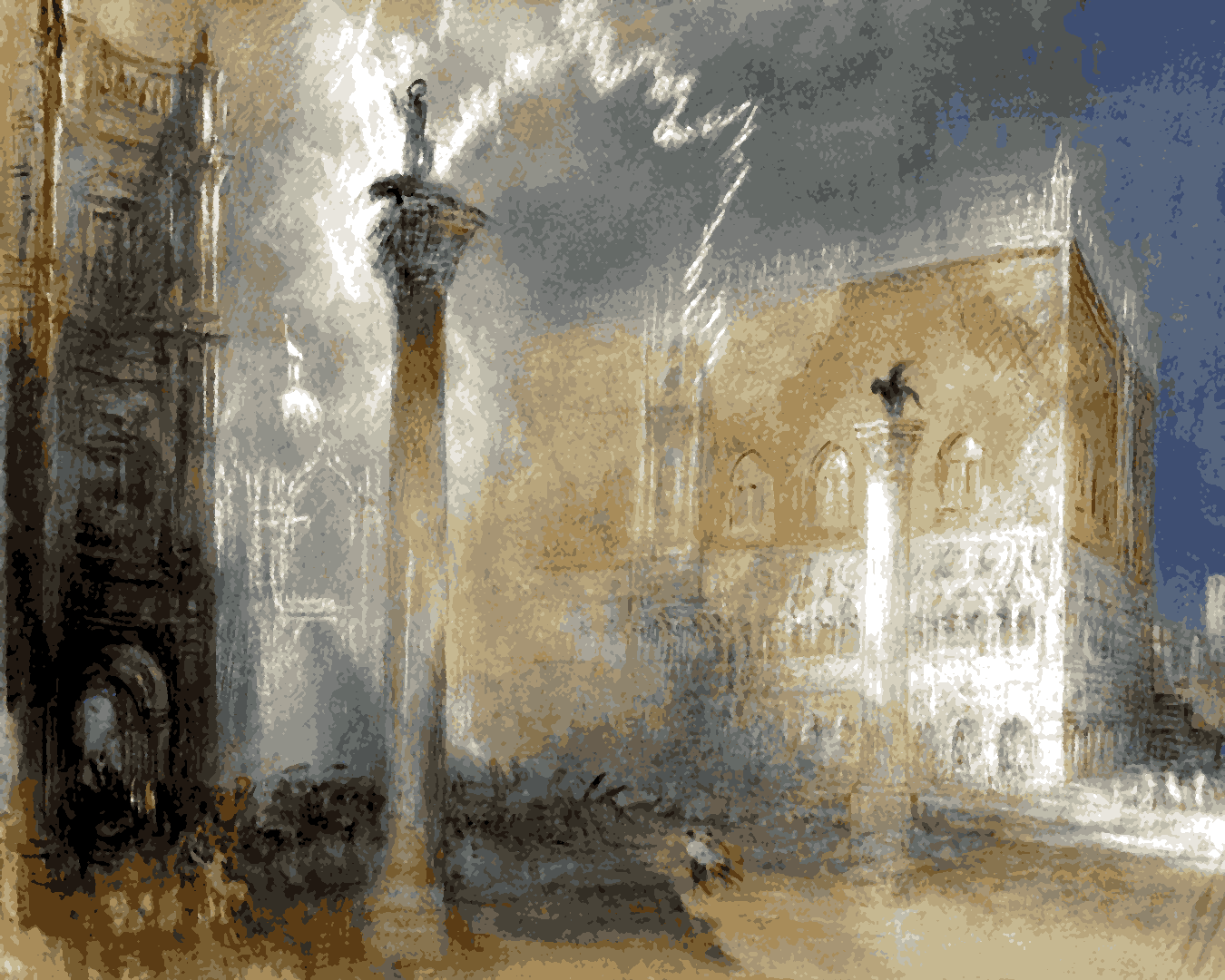 Venice, Italy Collection PD (41) - The Piazzetta by J. M. W. Turner - Van-Go Paint-By-Number Kit