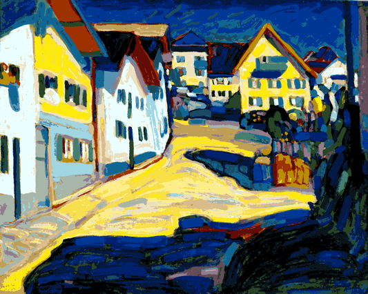 Wassily kandinsky Collection PD (41) - Houses in Murnau - Van-Go Paint-By-Number Kit