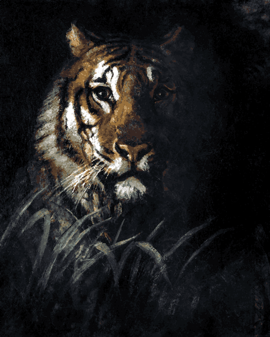 Tigers Collection PD (42) - Tiger's Head by Abbott Handerson Thayer - Van-Go Paint-By-Number Kit