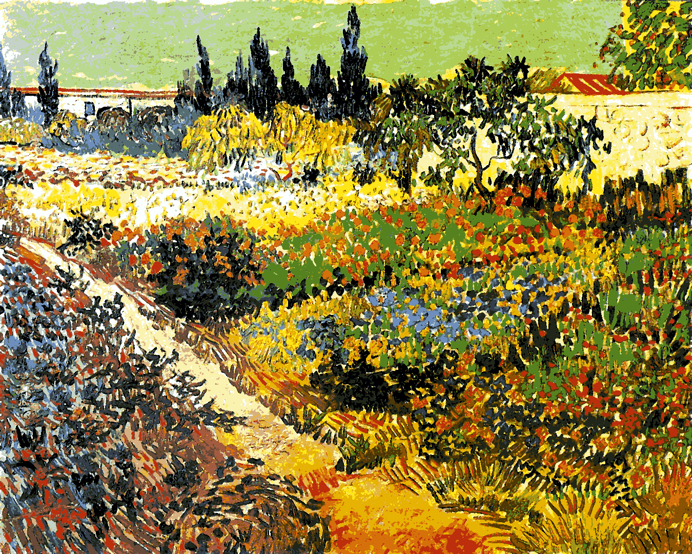 Vincent Van Gogh PD (42) - Flowering Garden with Path - Van-Go Paint-By-Number Kit