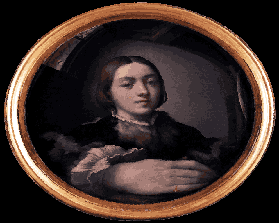 Famous Portraits (43) - Self-Portrait in a Convex Mirror by Parmigianino - Van-Go Paint-By-Number Kit
