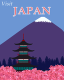 Vintage Travel Poster Collection (43) - Japan - Van-Go Paint-By-Number Kit