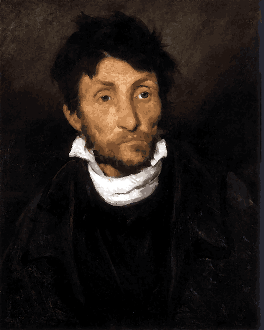 Famous Portraits (45) - Portrait of a Kleptomaniac by Théodore Géricault - Van-Go Paint-By-Number Kit