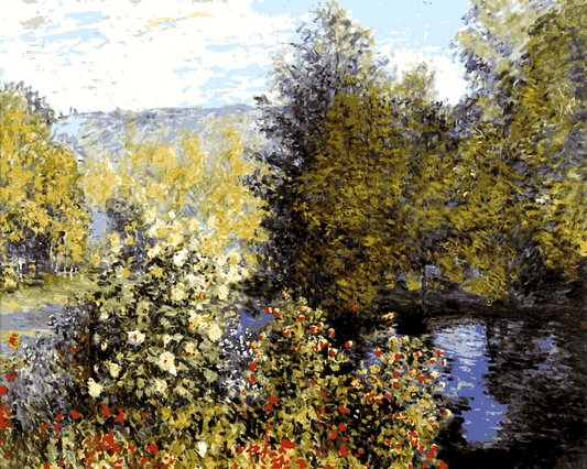 Claude Monet PD (45) - Corner of the Garden at Montgeron - Van-Go Paint-By-Number Kit