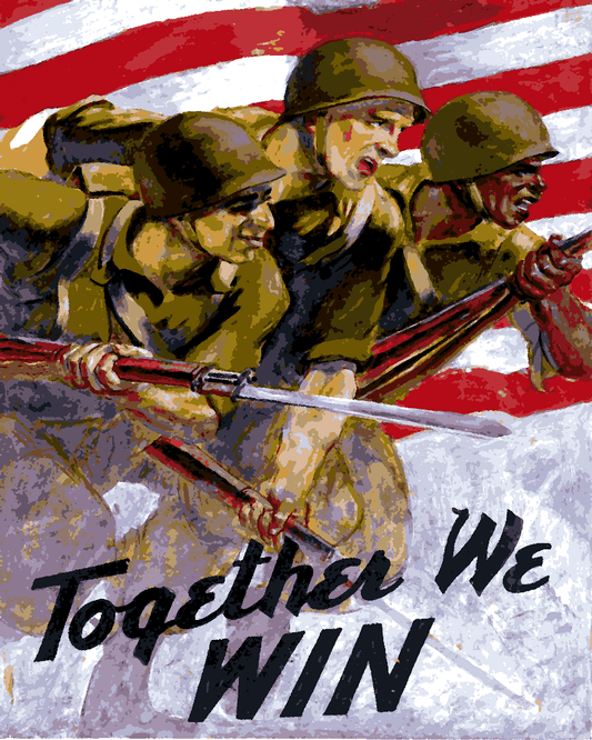 WW2 Collection PD (47) - Together we WIN - Van-Go Paint-By-Number Kit