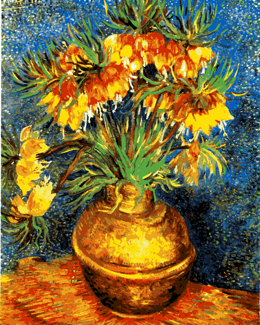 Vincent Van Gogh PD (48) - Fritillaries in a Copper Vase - Van-Go Paint-By-Number Kit