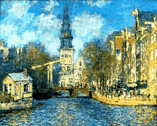 Claude Monet PD (49) - Looking up the Groenburgwal - Van-Go Paint-By-Number Kit