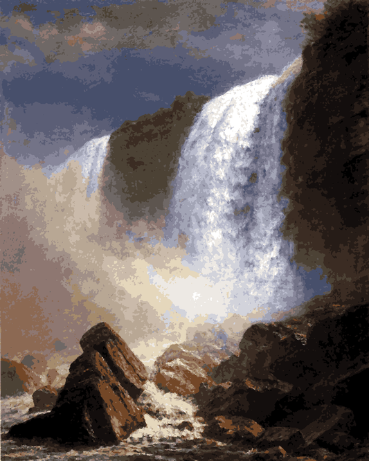 Niagara Falls Collection PD (4) - Falls of Niagara from Below by Bierstadt Albert - Van-Go Paint-By-Number Kit