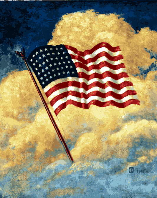 Independence day Collection PD (4) - Aesthetic USA flag - Van-Go Paint-By-Number Kit