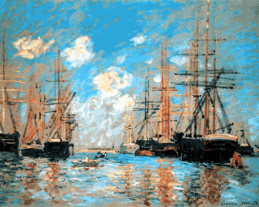 Claude Monet PD (50) - De haven het Amsterdam - Van-Go Paint-By-Number Kit