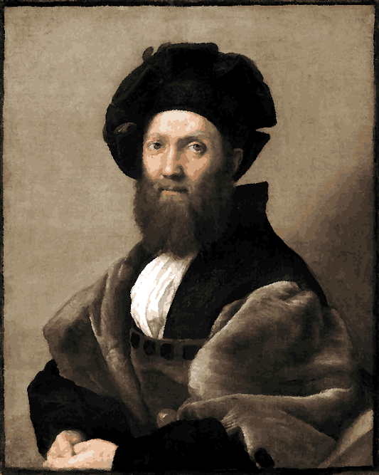 Famous Portraits (51) - Baldassare Castiglione by Raphael - Van-Go Paint-By-Number Kit
