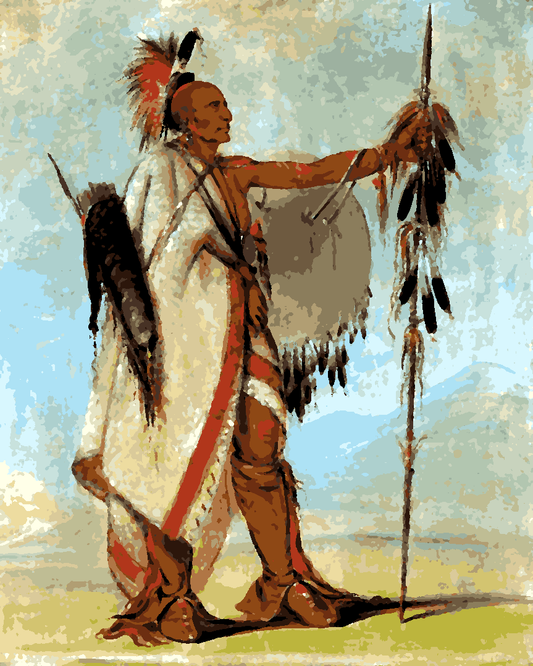 Native Americans Collection PD (51) - a Warrior of Distinction - Van-Go Paint-By-Number Kit