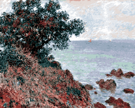 Claude Monet PD (51) - Edge of the Mediterranean Grey Weather - Van-Go Paint-By-Number Kit