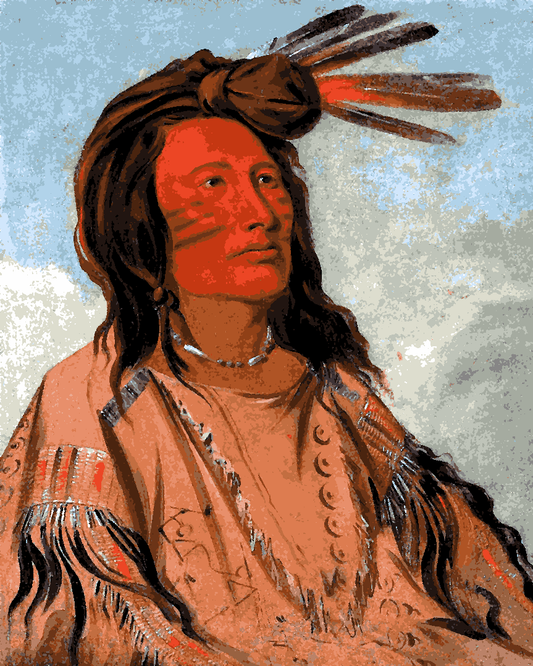 Native Americans Collection PD (52) - Tobacco, an Oglala Chief - Van-Go Paint-By-Number Kit