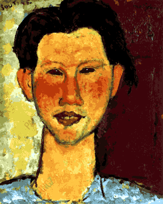 Famous Portraits (53) - Chaim Soutine By Amedeo Modigliani - Van-Go Paint-By-Number Kit